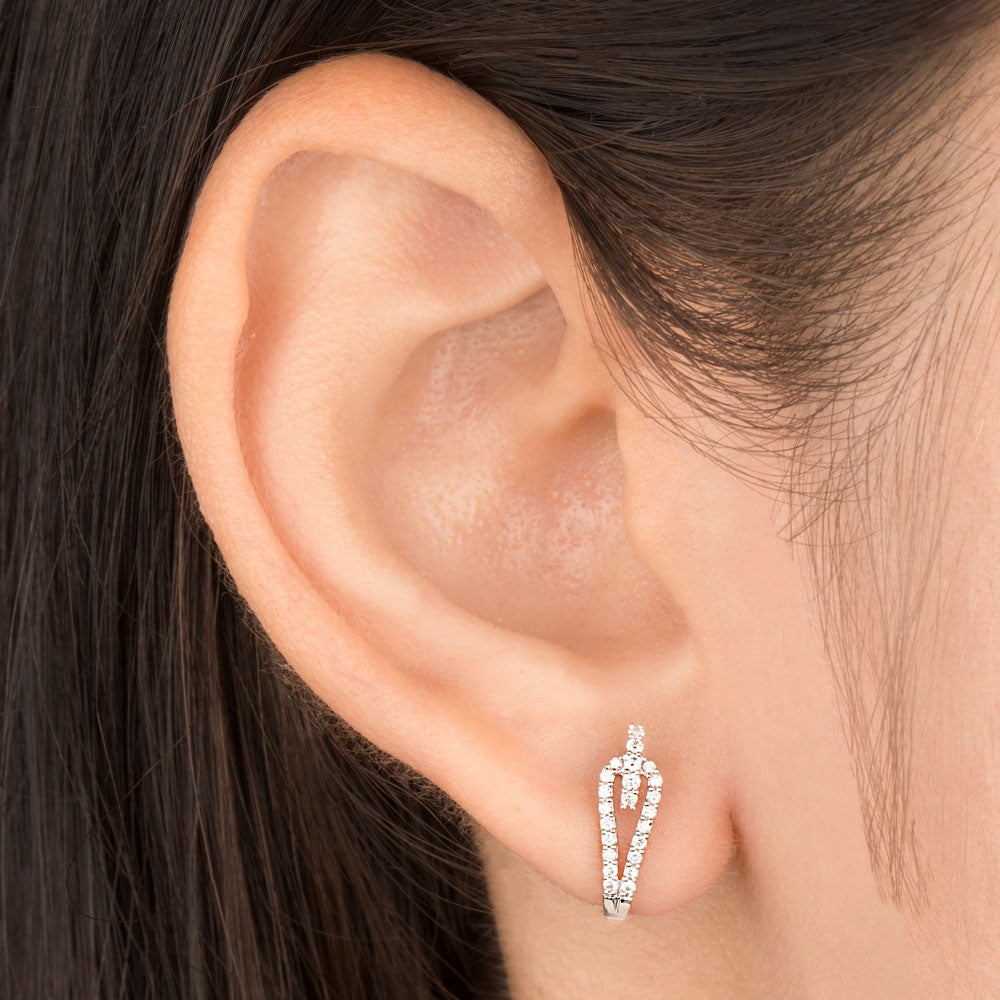 18K Yellow Gold Diamond Earrings - 0.18ct VS-GH
