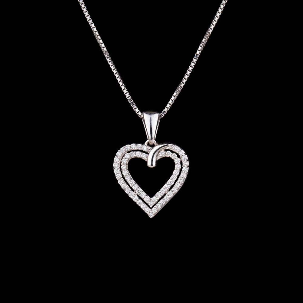 14K White Gold Diamond Pendant - 0.34ct VS-GH