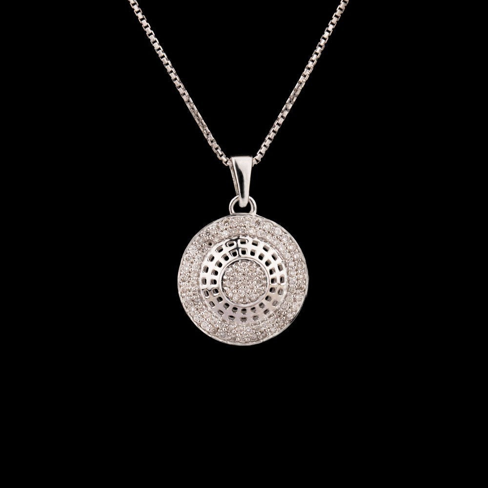 14K White Gold Diamond Pendant - 0.42ct SI-IJ