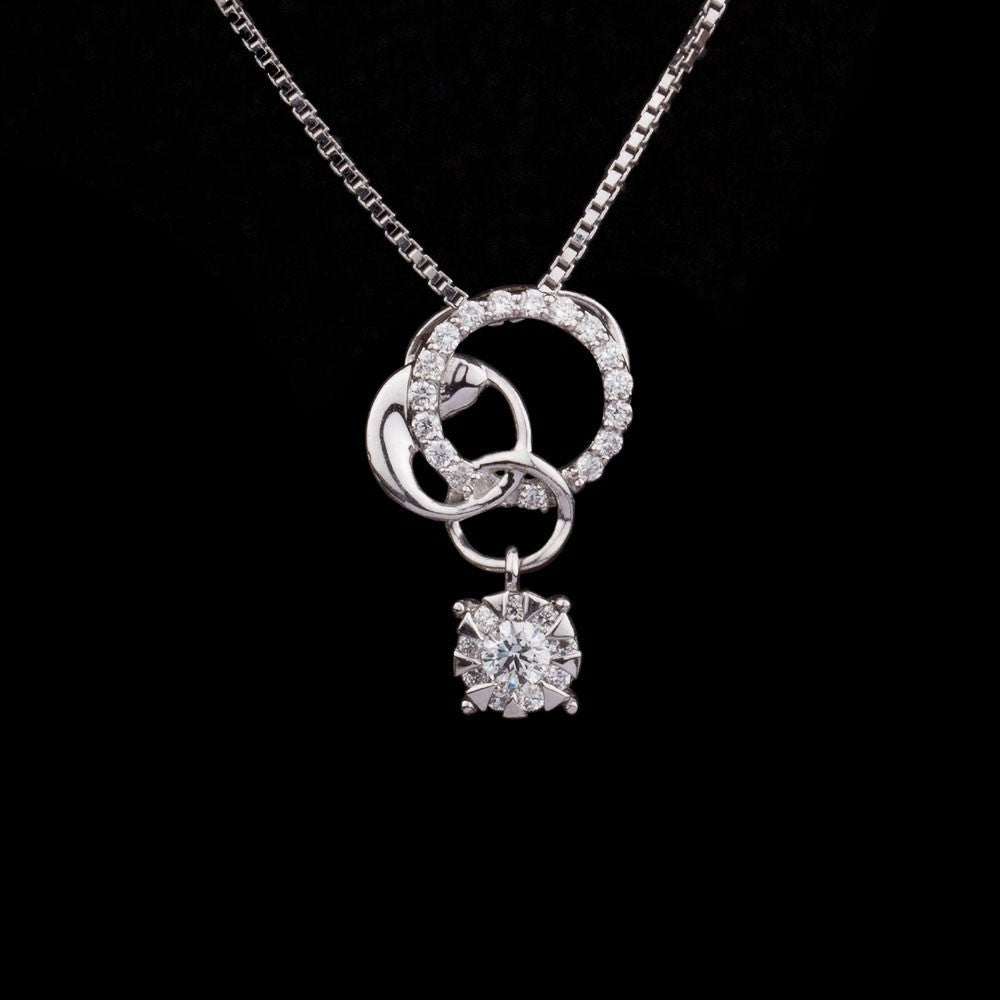 18K White Gold Diamond Pendant - 0.31ct SI-IJ
