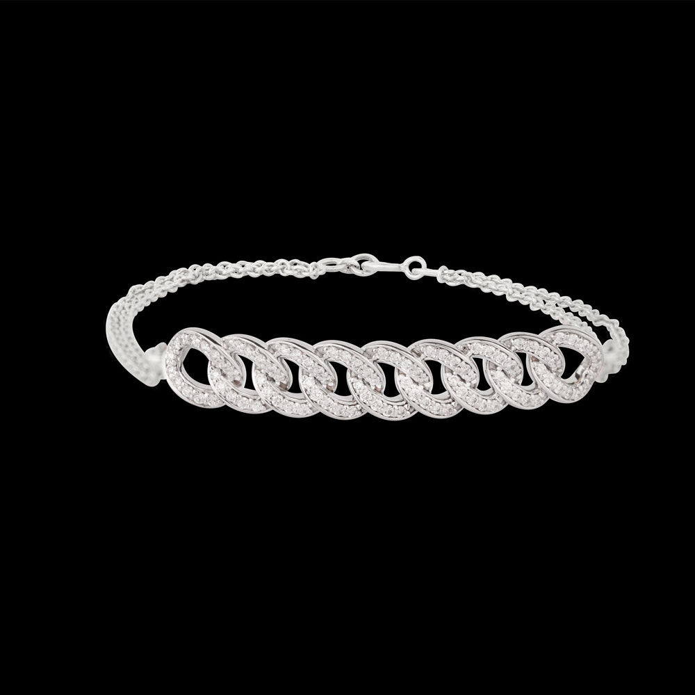 18K White Gold Diamond Bracelet - 0.6ct SI-GH