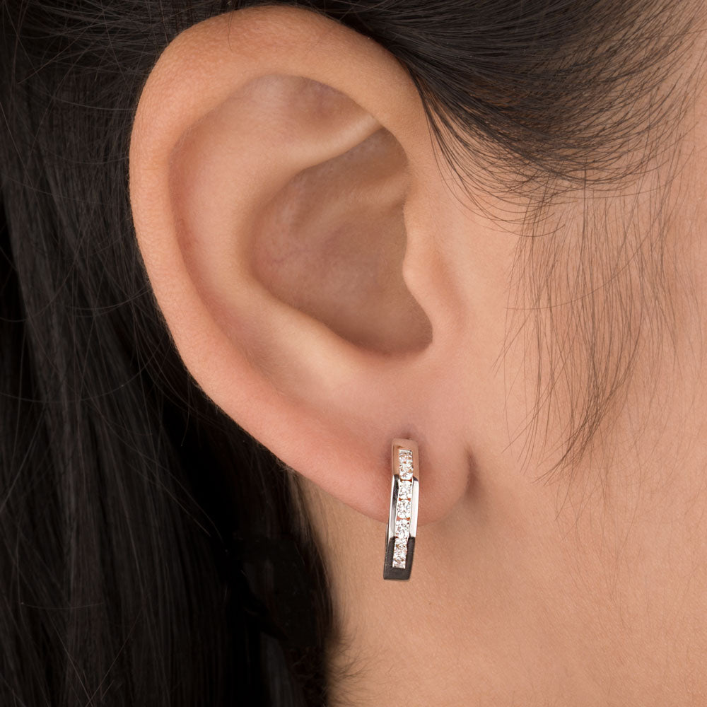 14K White Gold Diamond Earrings - 0.34ct VVS-VS-IJ