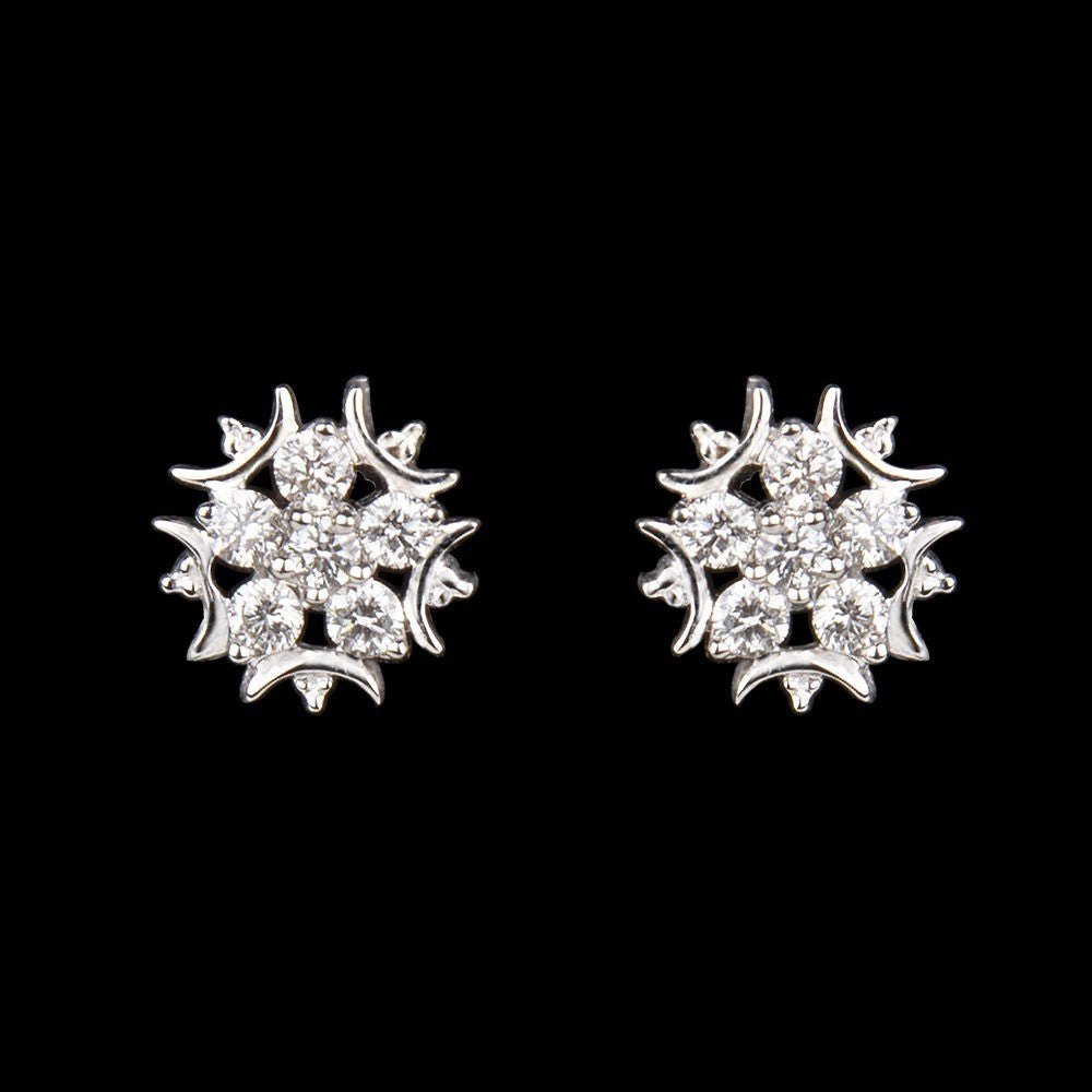 14K White Gold Diamond Earrings - 0.34ct VVS-FG