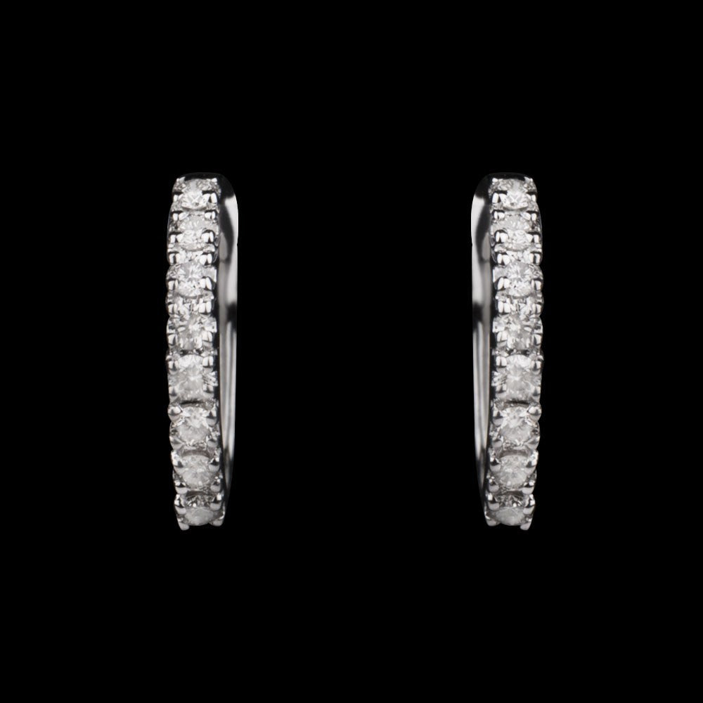 14K White Gold Diamond Earrings - 0.15ct VVS-VS-IJ