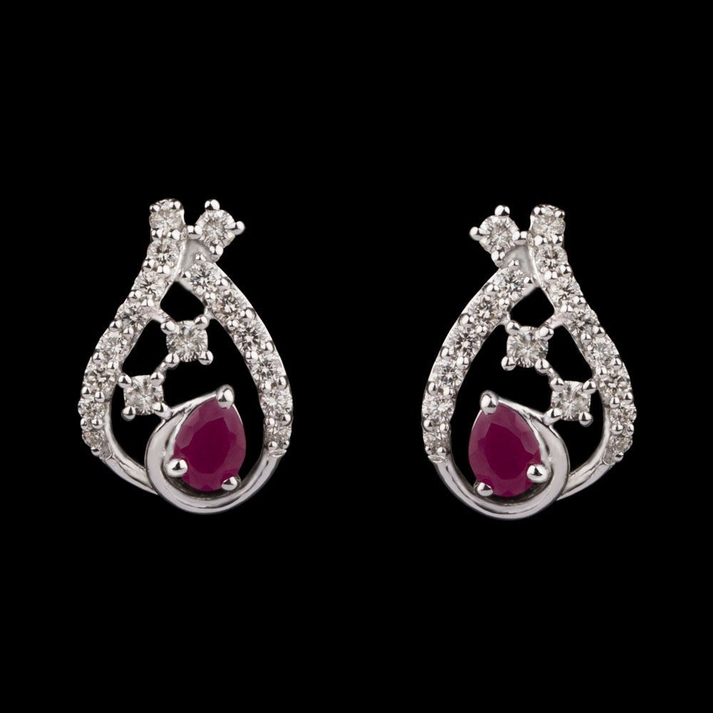 14K White Gold Diamond Jewellery - 0.36ct SI-IJ with Colour Stones