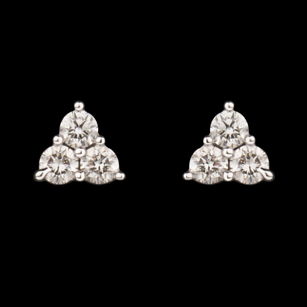 14K White Gold Diamond Earrings - 0.29ct SI-IJ