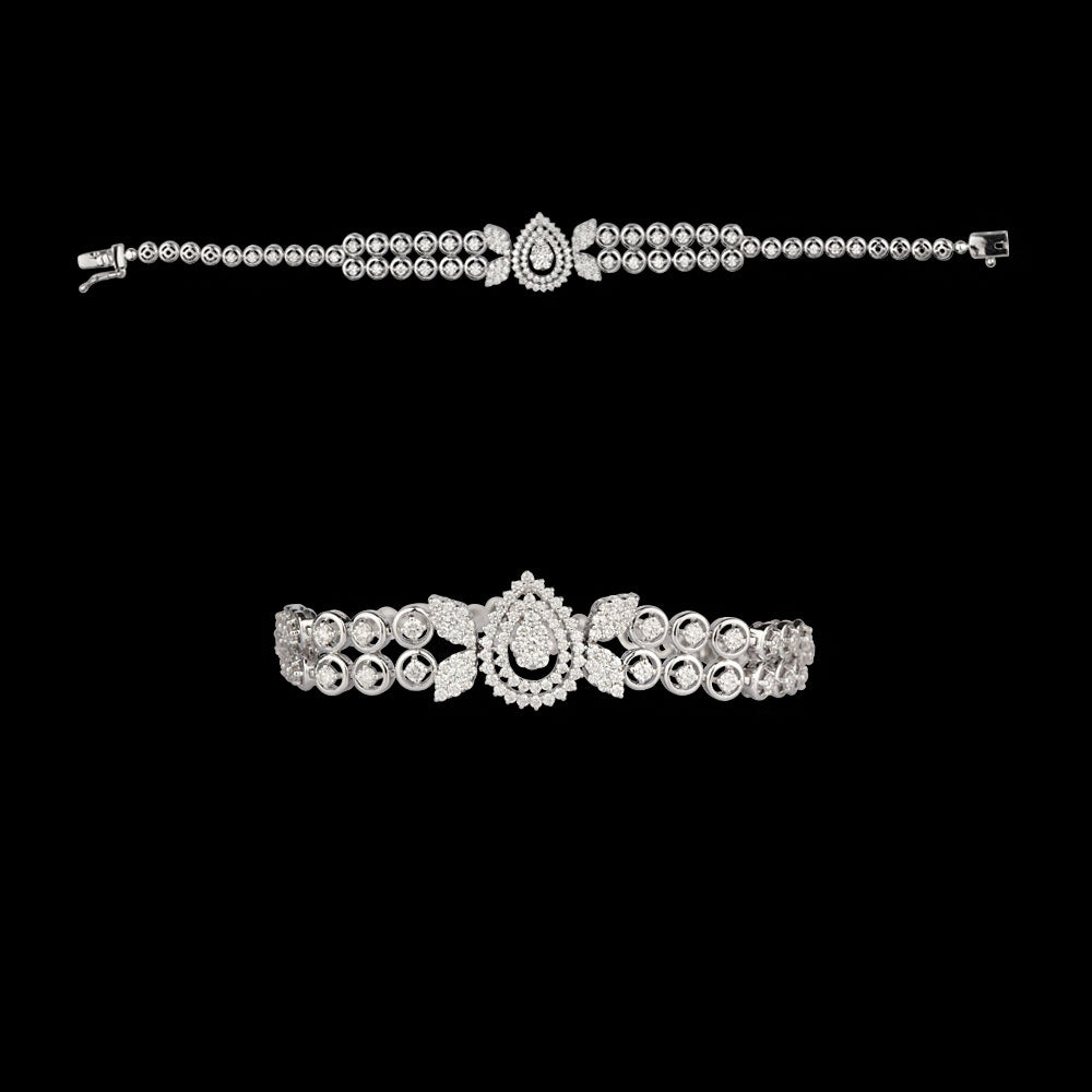 18K White Gold Diamond Bracelet - 1.92ct VVS-VS-GH