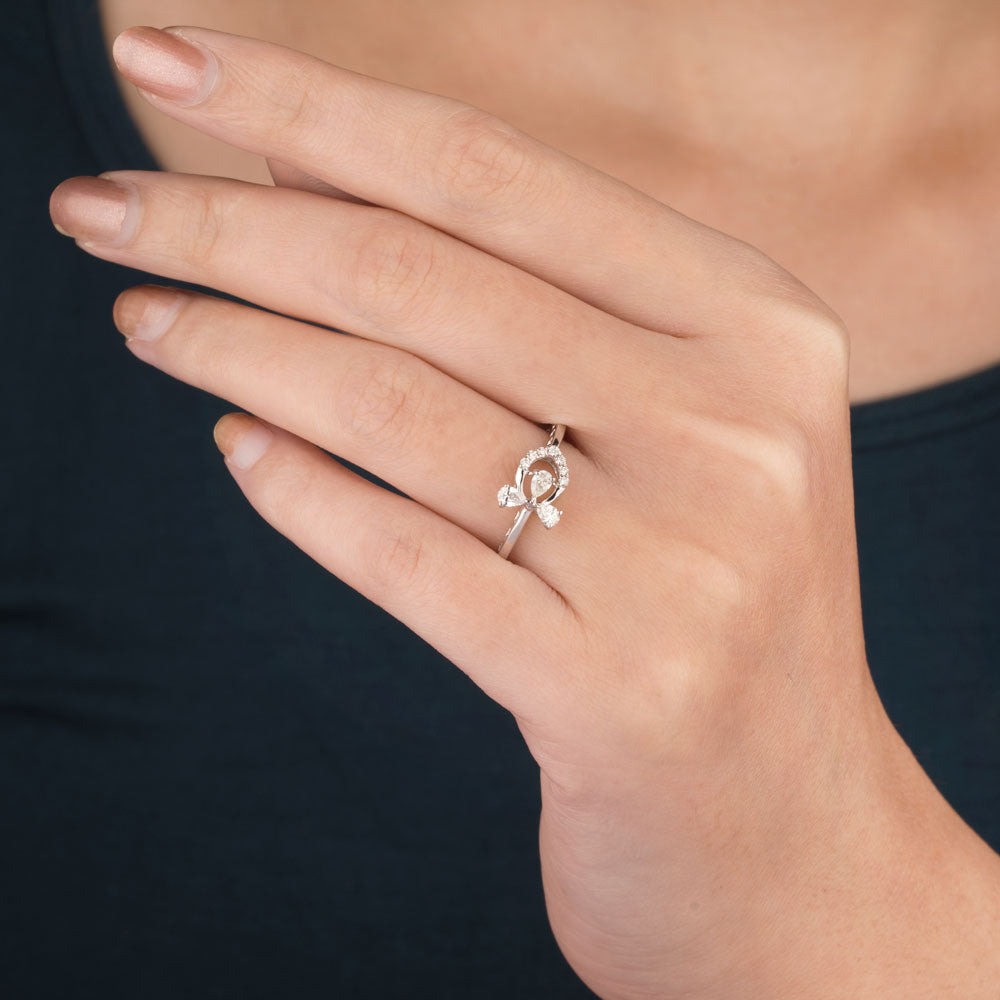 18K White Gold Diamond Ring - 0.282ct VVS-VS-GH