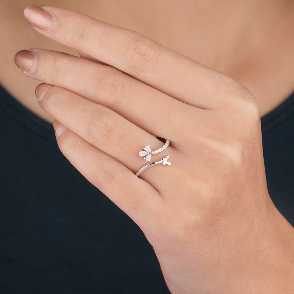 18K White Gold Diamond Ring - 0.231ct VS-SI-GH