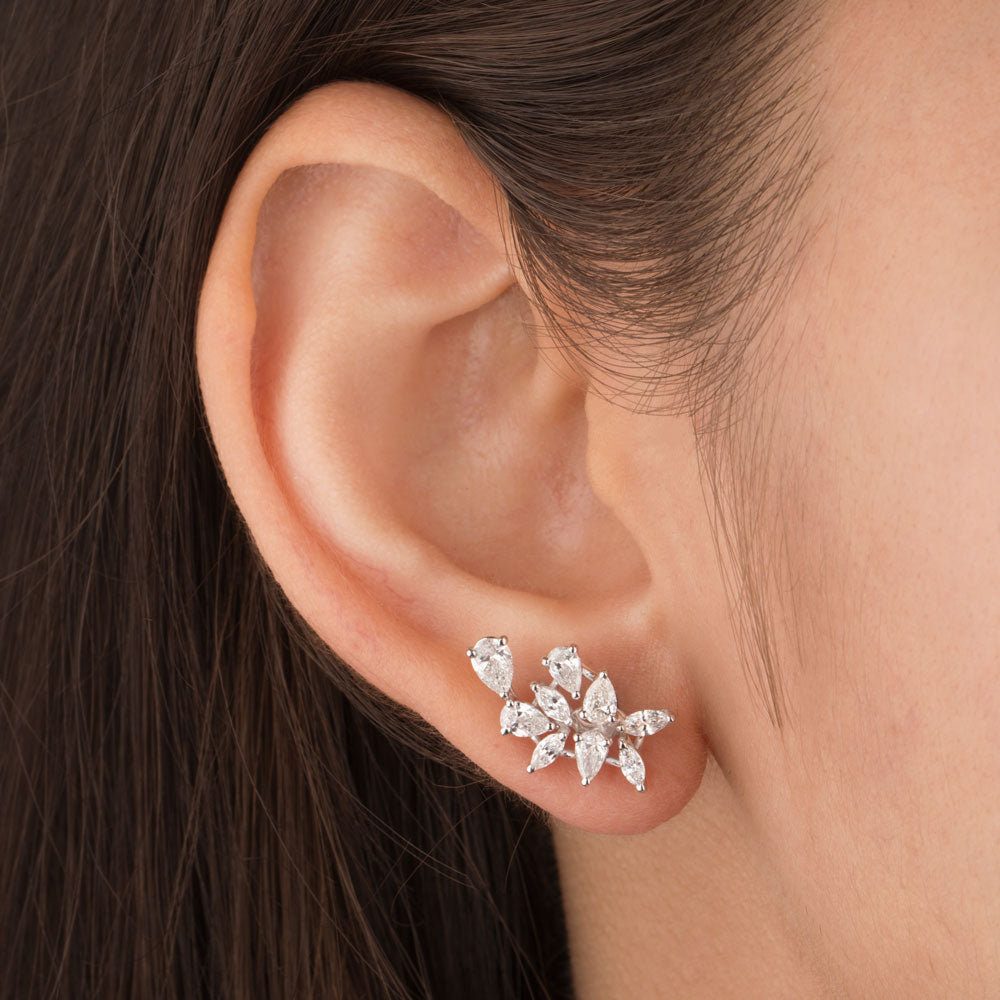 18K White Gold Diamond Earrings - 1.44ct VS-SI-FG