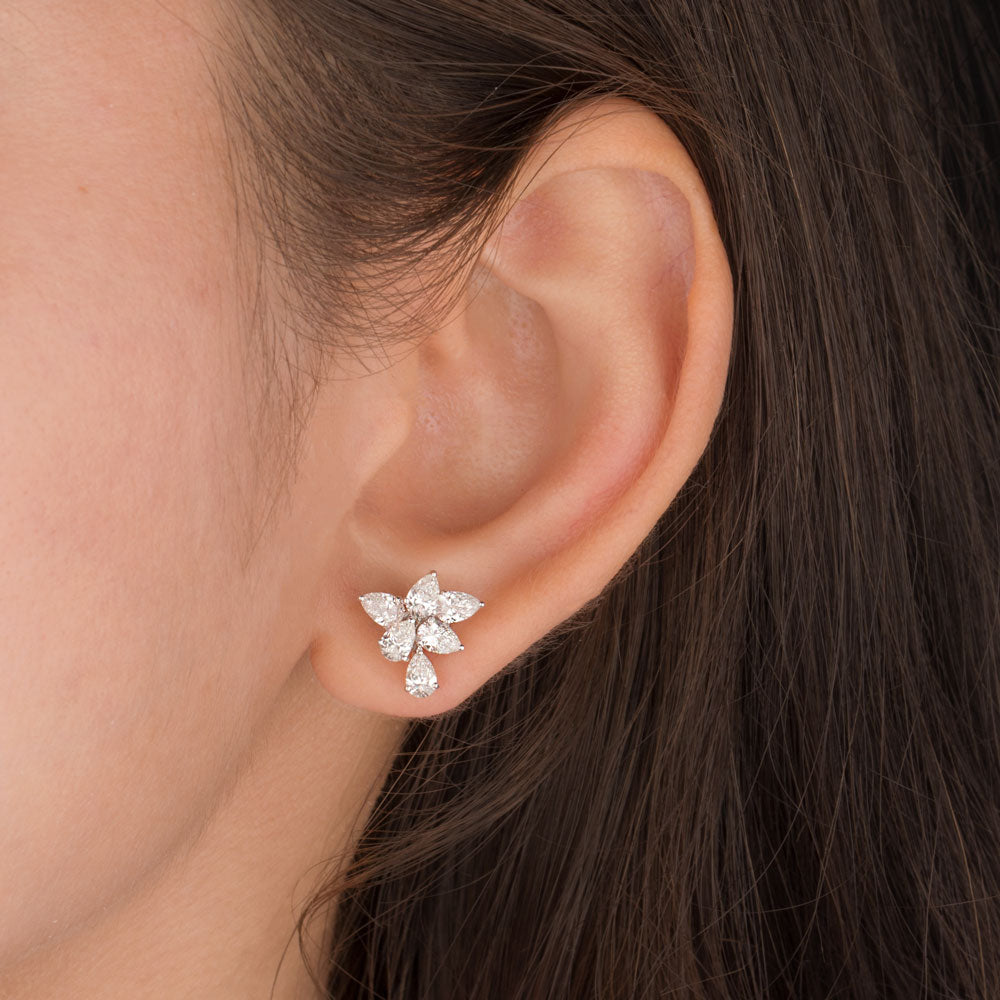 18K White Gold Diamond Earrings - 1.73ct VS-SI-FG