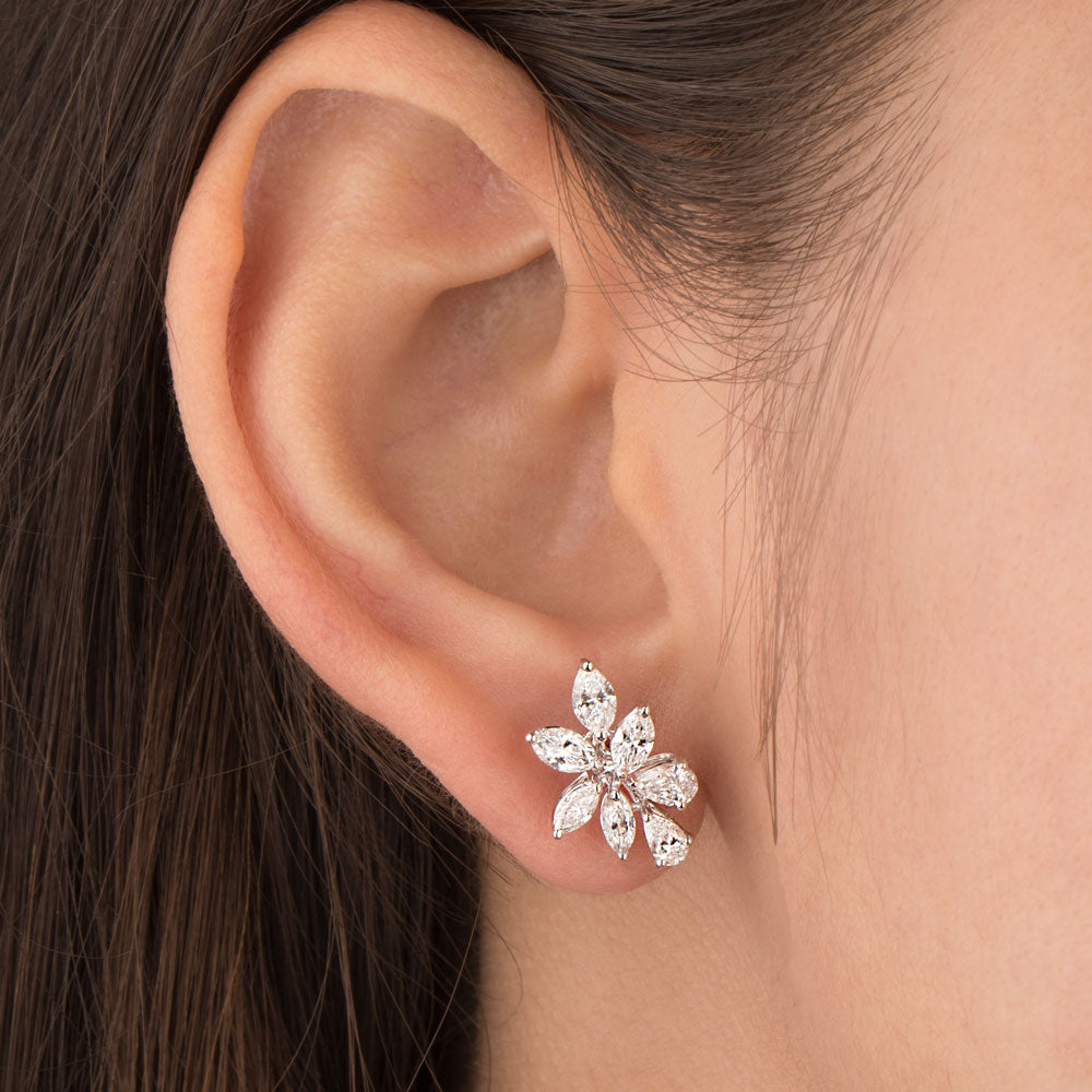 18K White Gold Diamond Earrings - 1.68ct VS-SI-FG