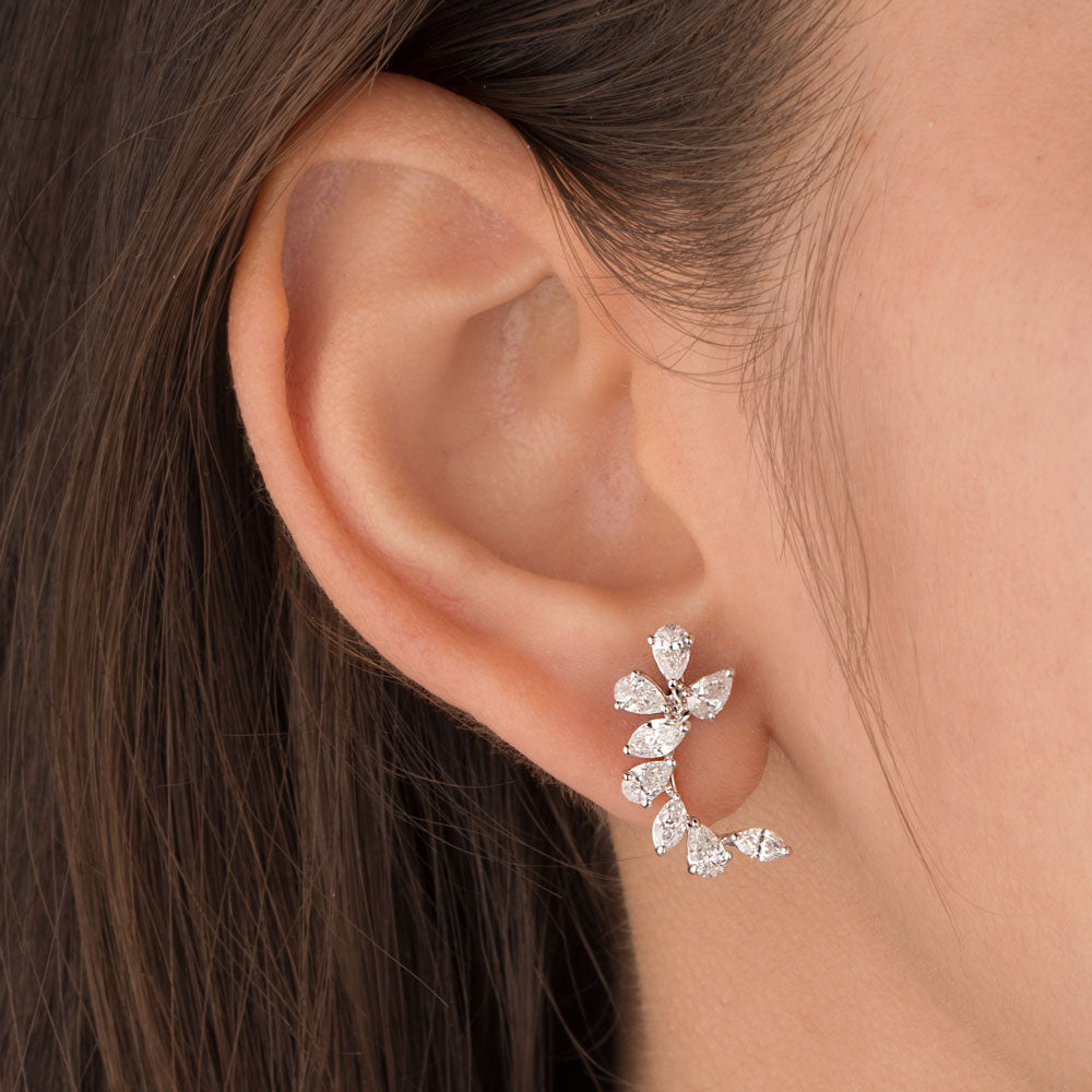 18K White Gold Diamond Earrings - 1.84ct VS-SI-FG
