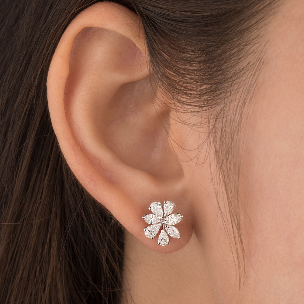 18K White Gold Diamond Earrings - 1.41ct VS-SI-FG