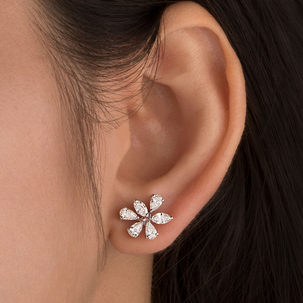 18K White Gold Diamond Earrings - 1.62ct VS-SI-FG