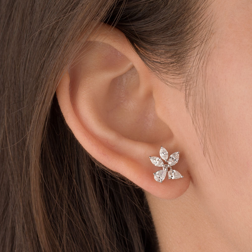 18K White Gold Diamond Earrings - 1.49ct VVS-VS-FG