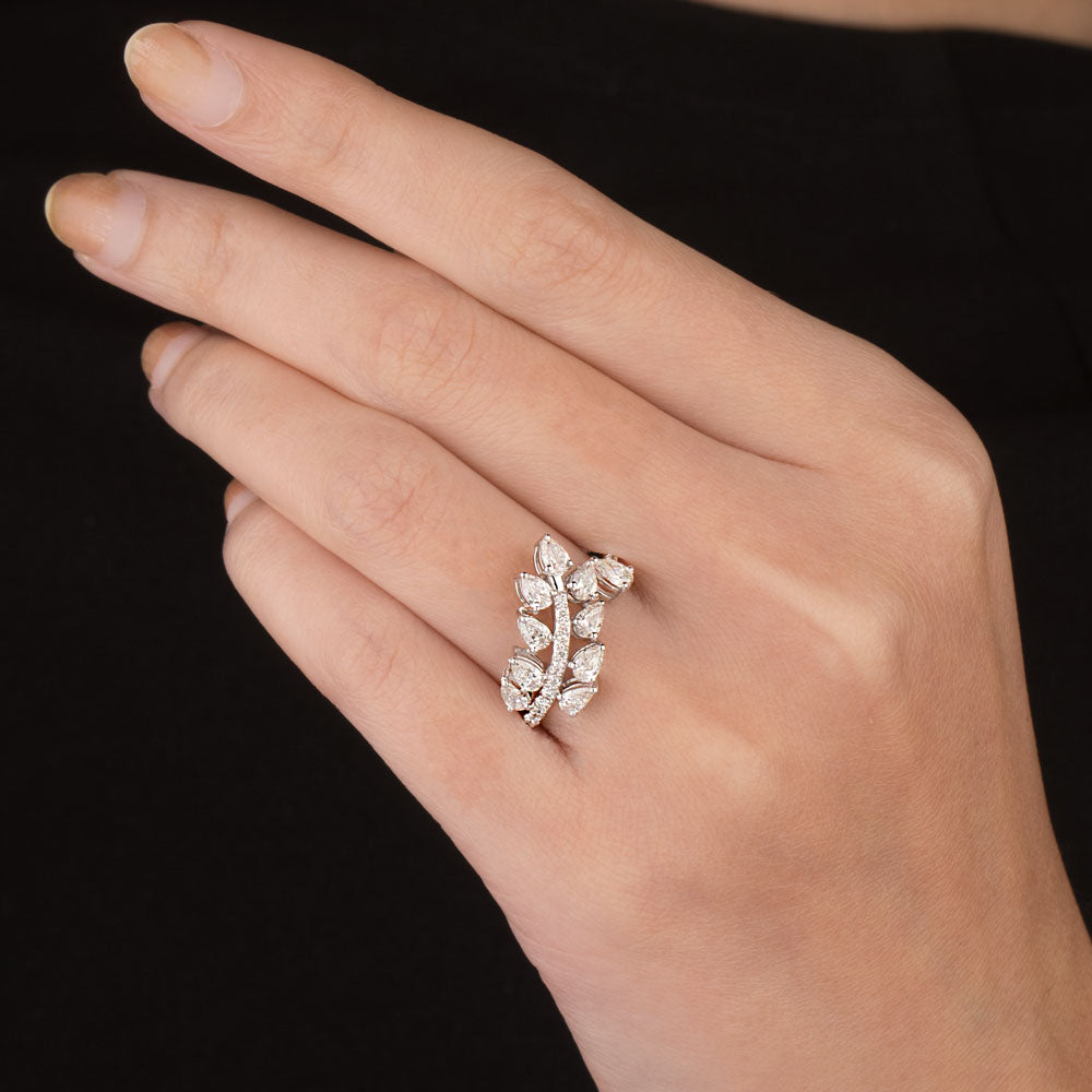 18K White Gold Diamond Ring - 1.256ct VVS-VS-IJ