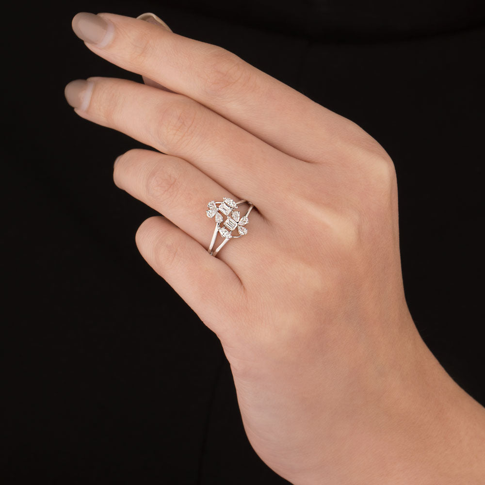 18K White Gold Diamond Ring - 0.504ct VVS-EF