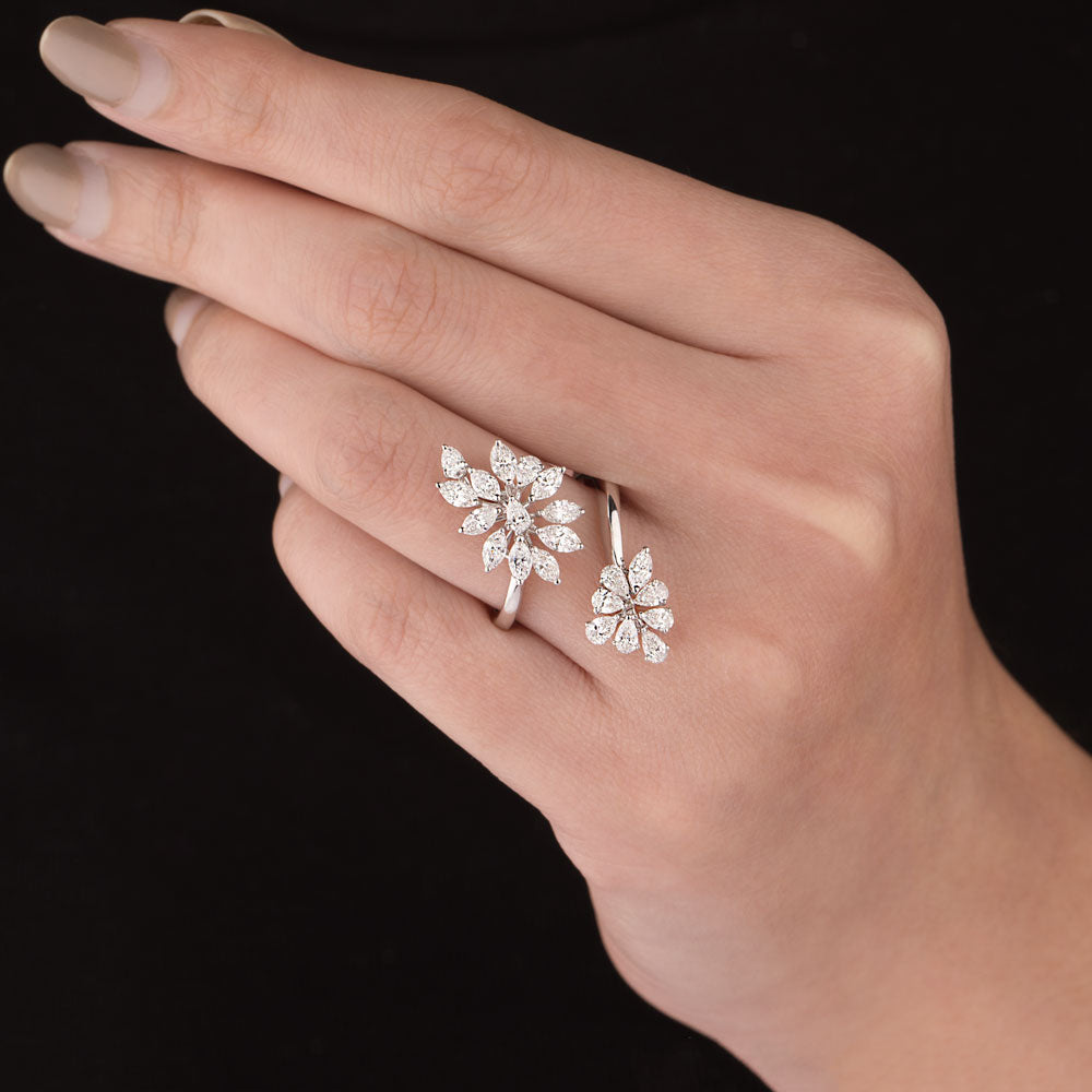 18K White Gold Diamond Ring - 1.854ct VVS-VS-EF
