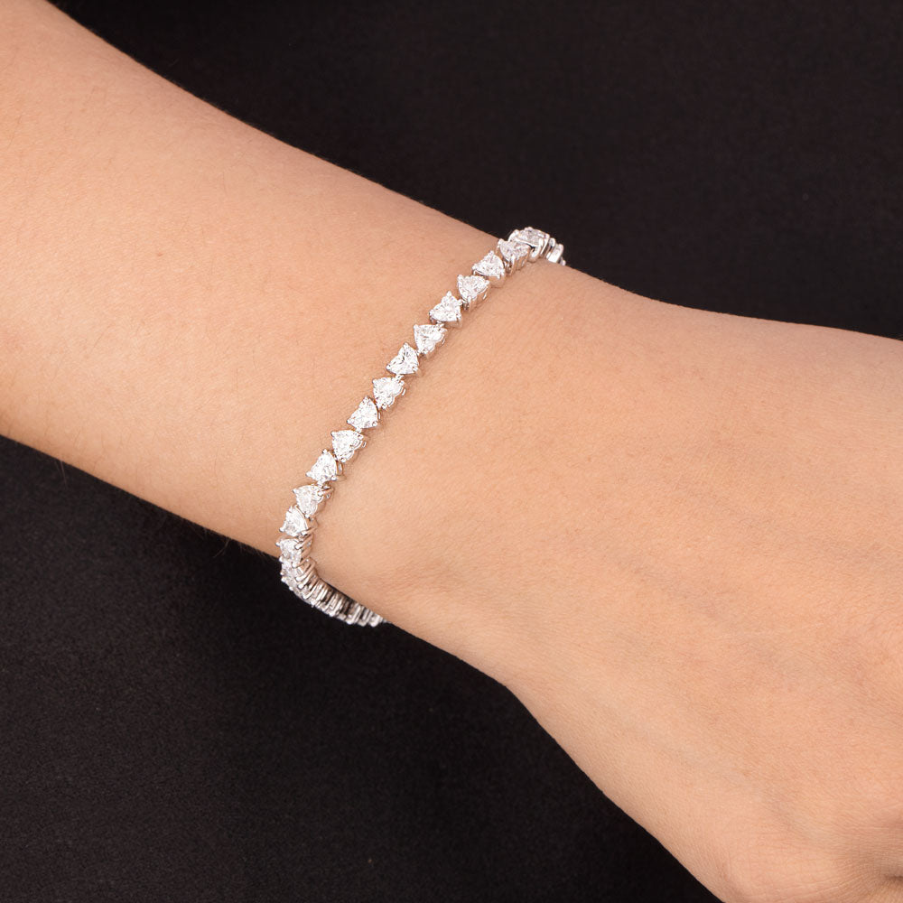 18K White Gold Diamond Bracelet - 6.52ct VVS-VS-EF