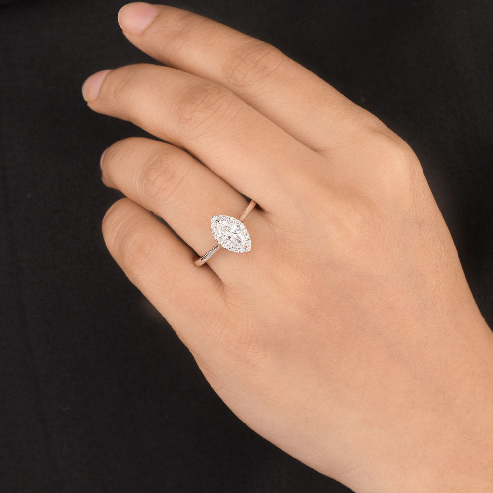 18K White Gold Diamond Ring - 0.708ct VS-SI-GH