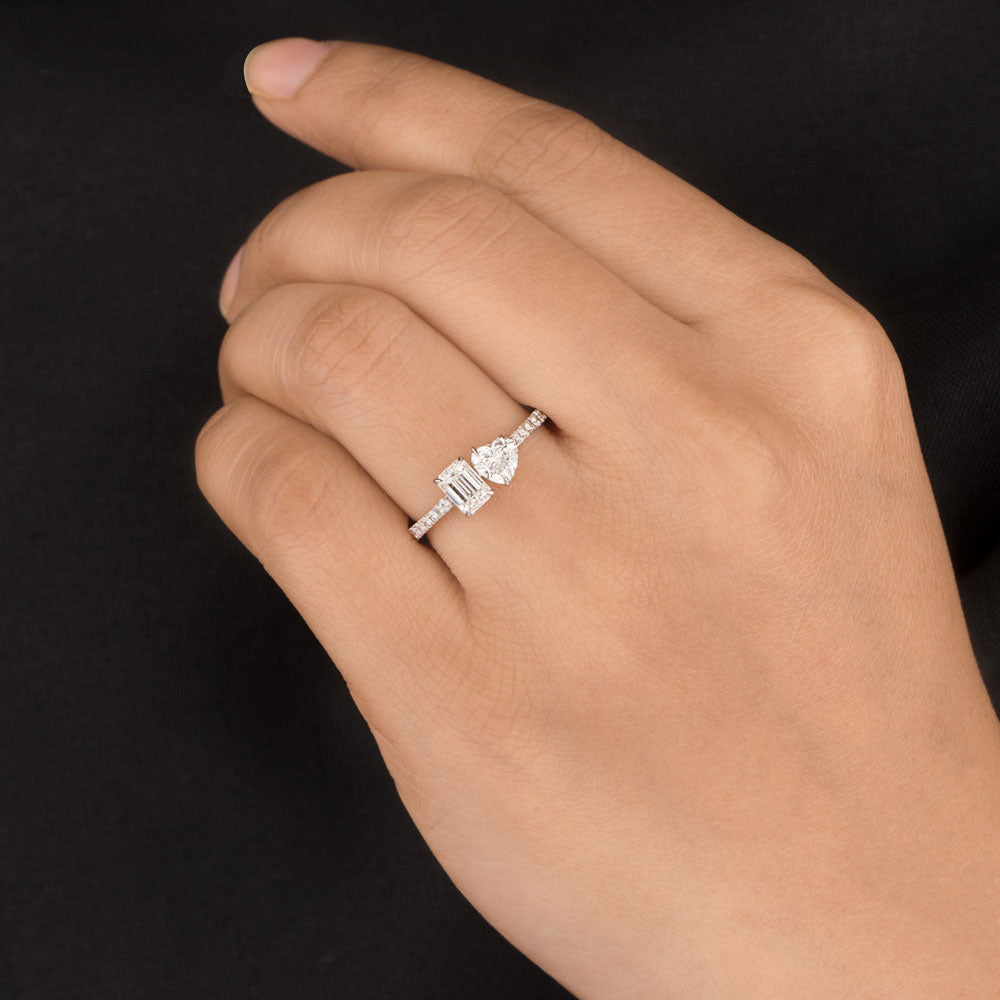 18K White Gold Diamond Ring - 1.031ct VS-SI-HI