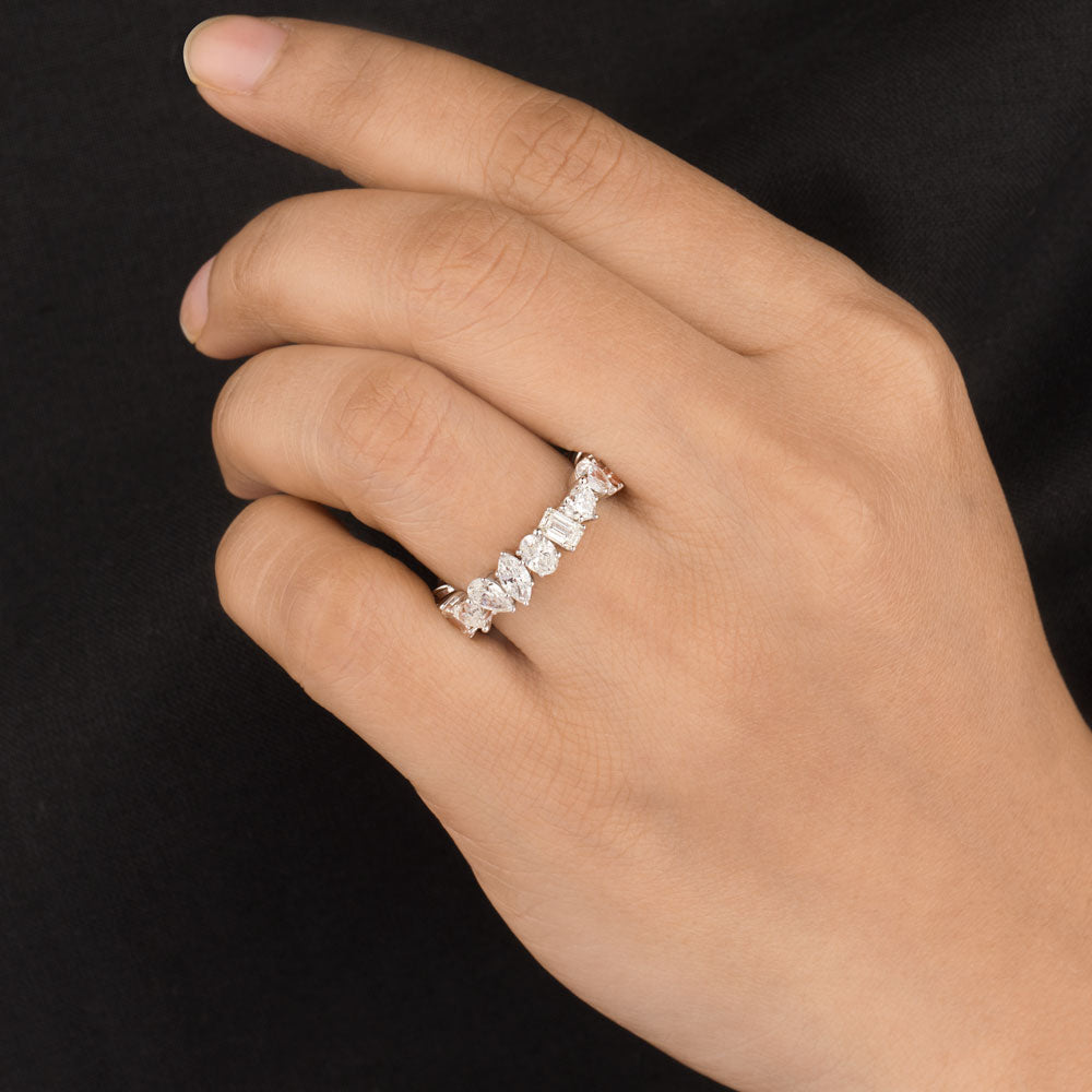 18K White Gold Diamond Ring - 3.772ct VS-SI-HI
