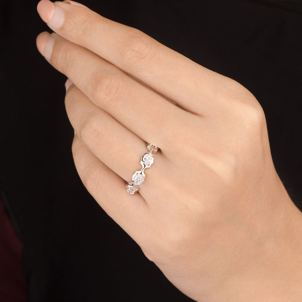 18K White Gold Diamond Ring - 1.17ct VS-SI-HI