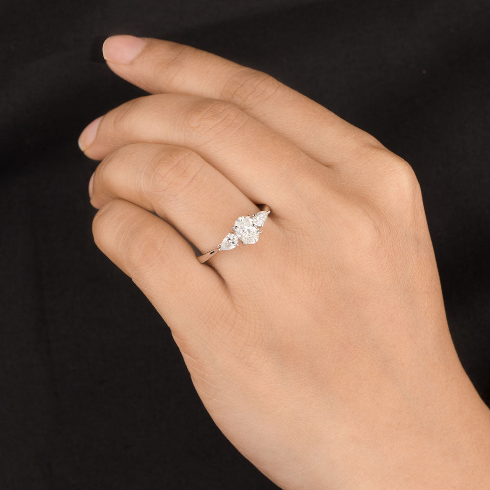 18K White Gold Diamond Ring - 1.014ct VS-SI-HI