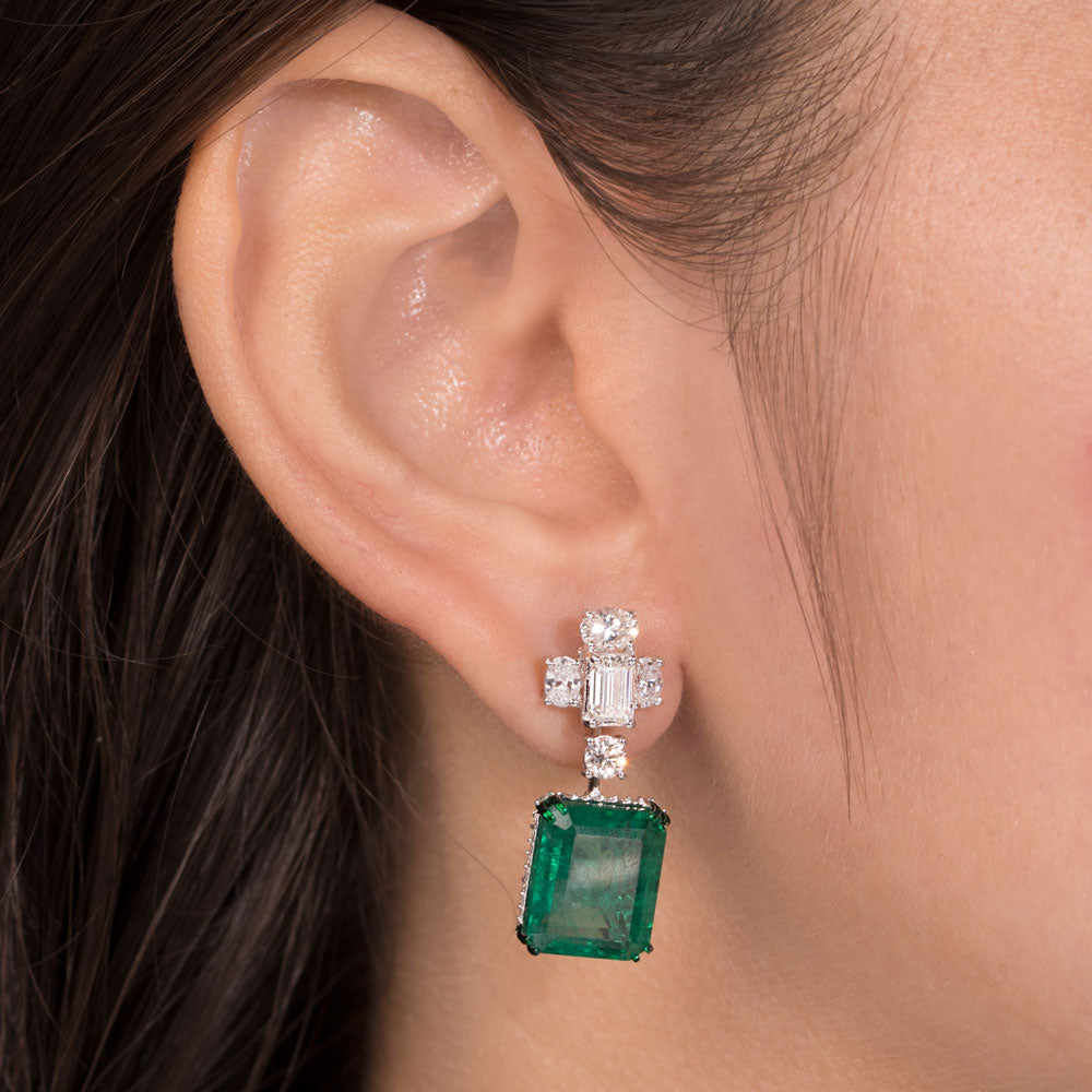 18K White Gold Diamond Jewellery - 2.576ct VS-SI-FG with Colour Stones