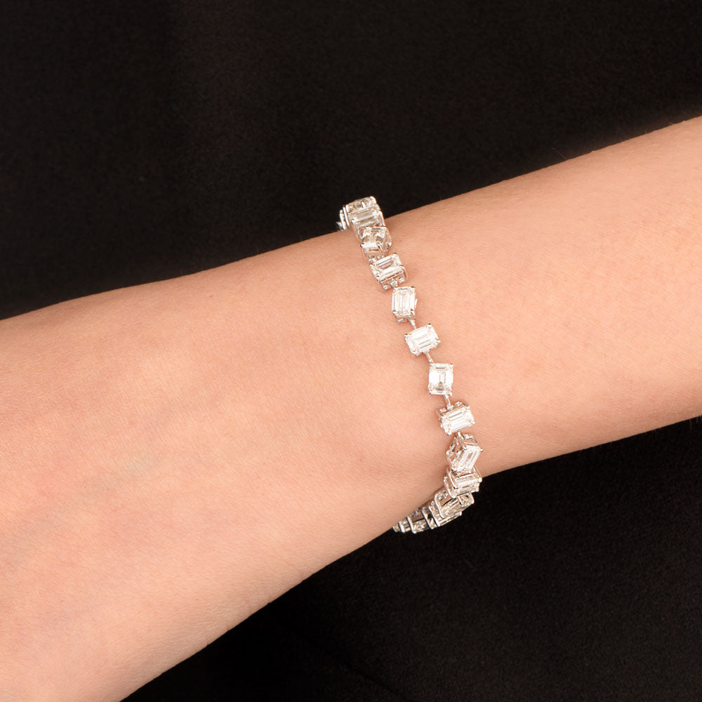 18K White Gold Diamond Bracelet - 4.94ct VS-SI-HI