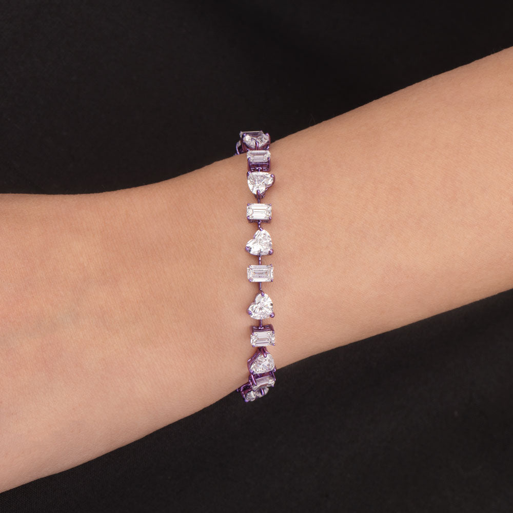 18K White Gold Diamond Bracelet - 8.75ct VS-SI-FG