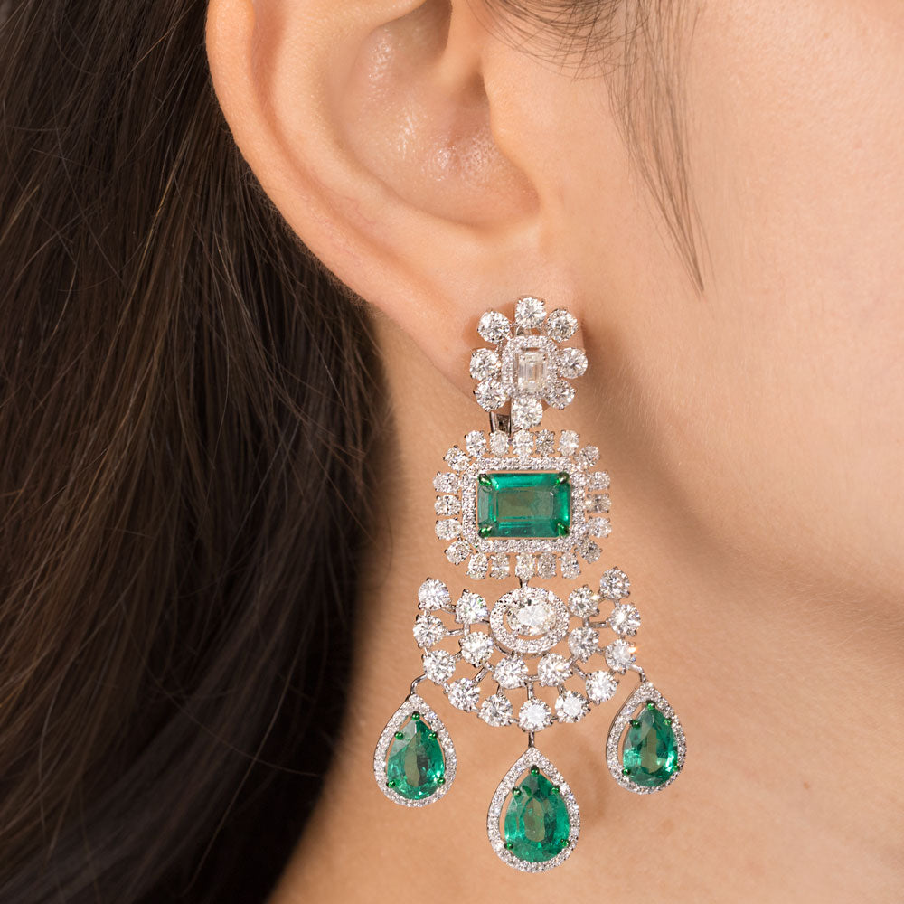 18K White Gold Diamond Jewellery - 13.273ct VS-SI-HI with Colour Stones