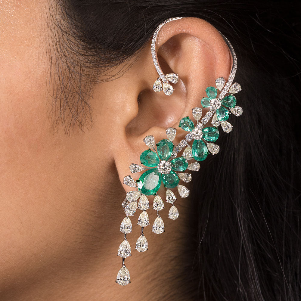 14K White Gold Diamond Jewellery - 15.19ct VS-SI-IJ with Colour Stones