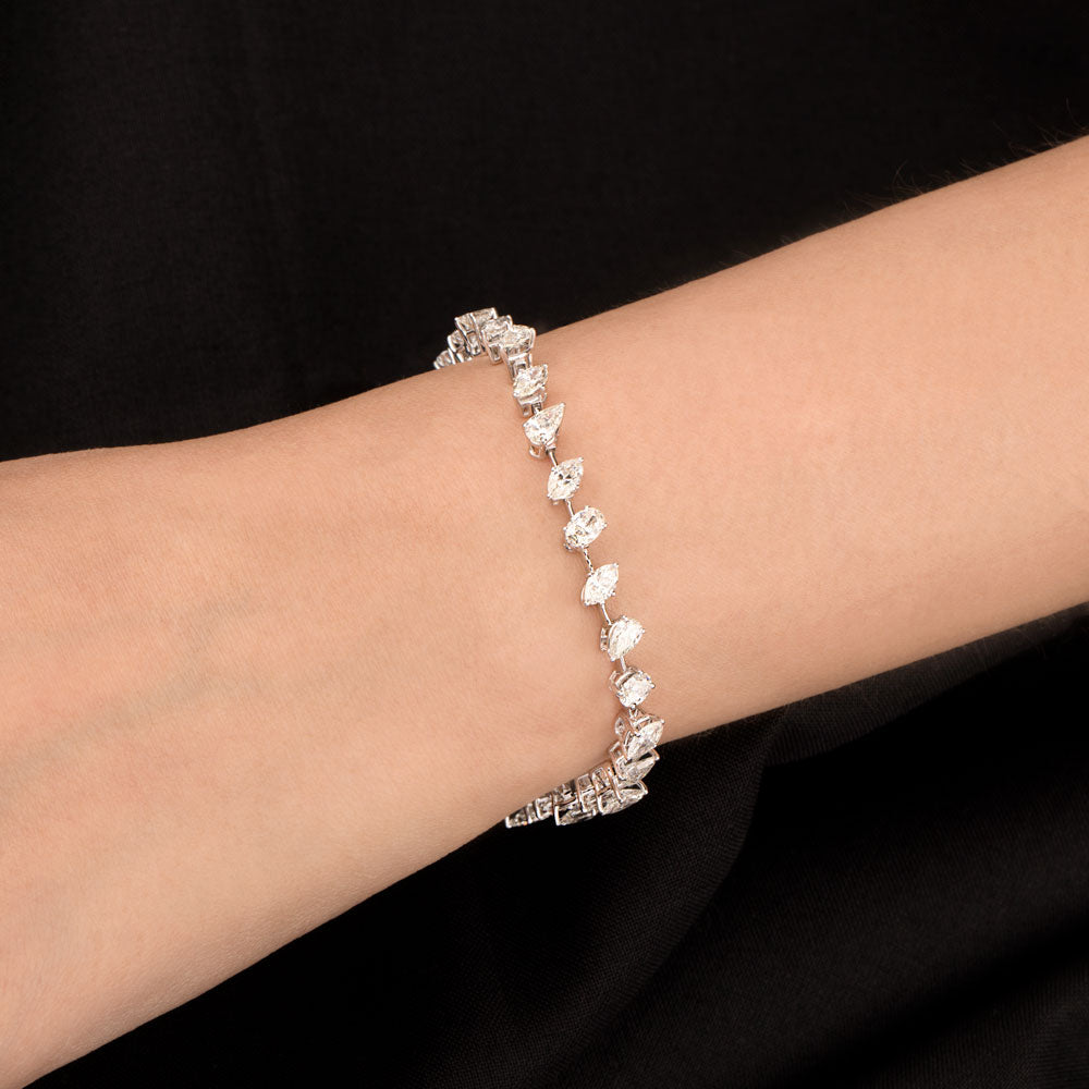 18K White Gold Diamond Bracelet - 5.69ct VS-SI-HI