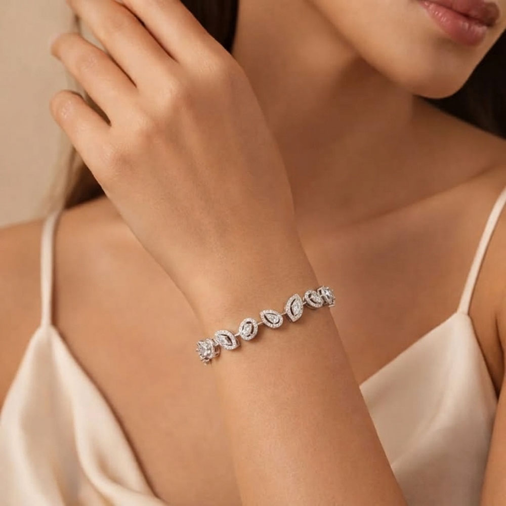 18K White Gold Diamond Bracelet - 3.356ct VS-SI-HI