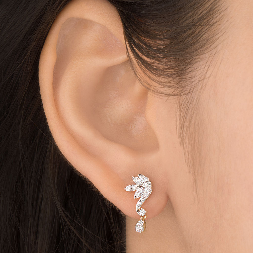 14K Yellow Gold Diamond Earrings - 0.34ct SI-IJ