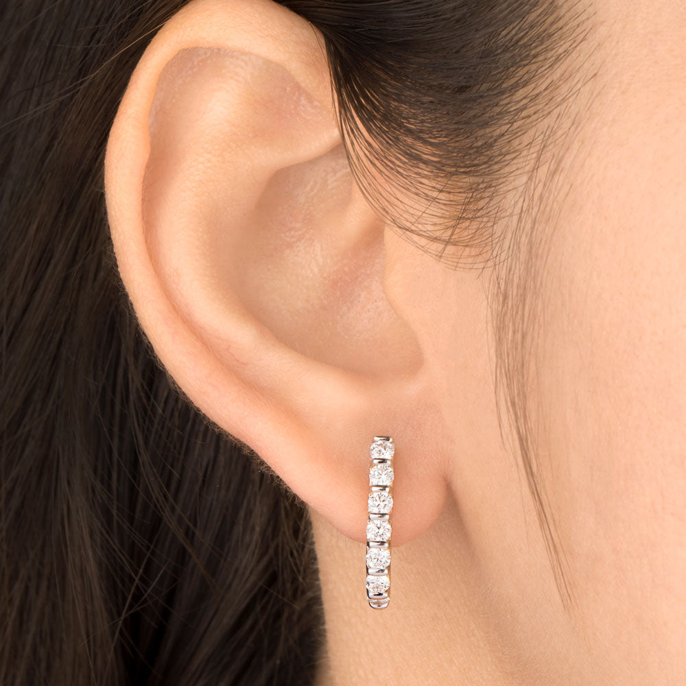 18K Yellow Gold Diamond Earrings - 0.685ct VS-GH