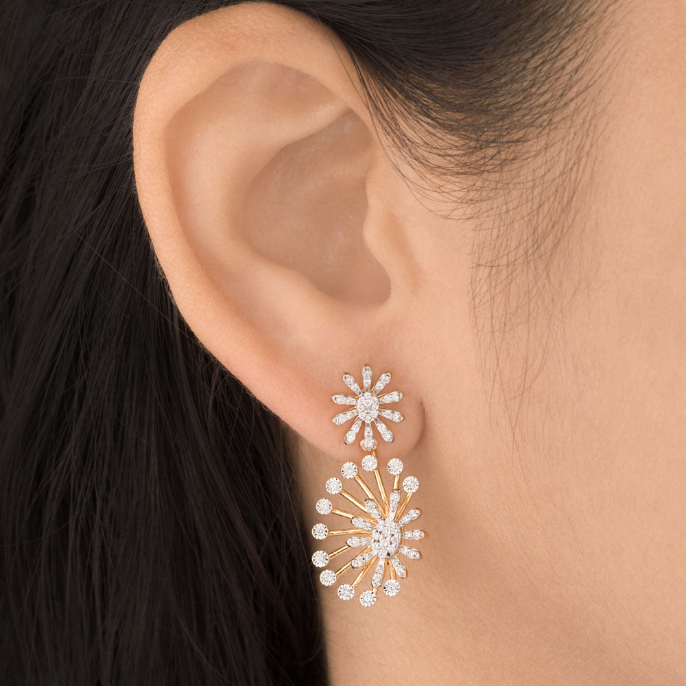18K Yellow Gold Diamond Earrings - 0.558ct VVS-VS-GH