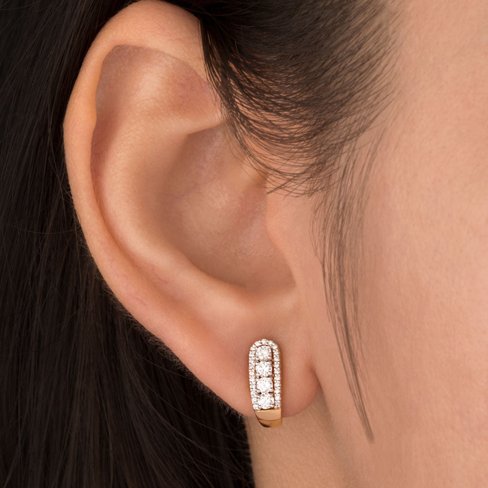 18K Yellow Gold Diamond Earrings - 0.46ct VVS-VS-GH