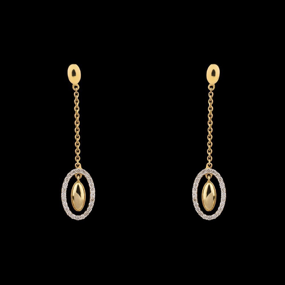 14K Yellow Gold Diamond Earrings - 0.32ct SI-IJ