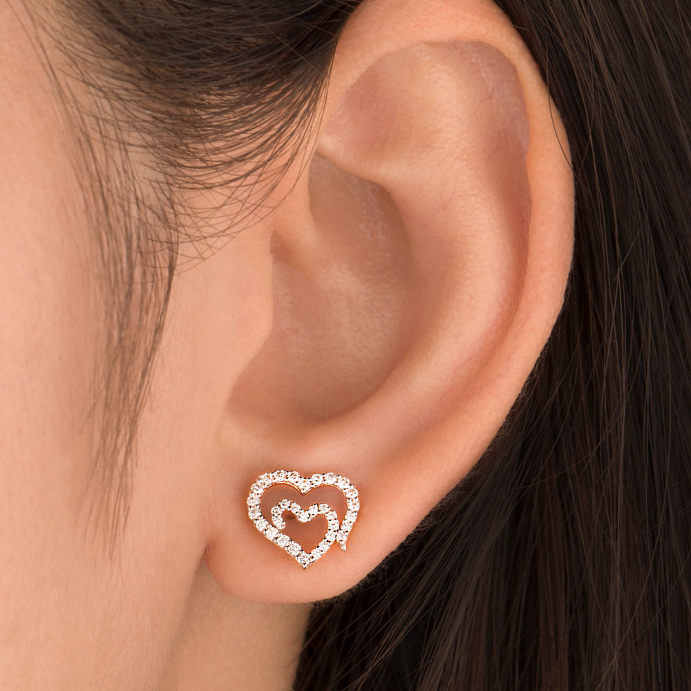 18K Yellow Gold Diamond Earrings - 0.343ct VS-SI-FG
