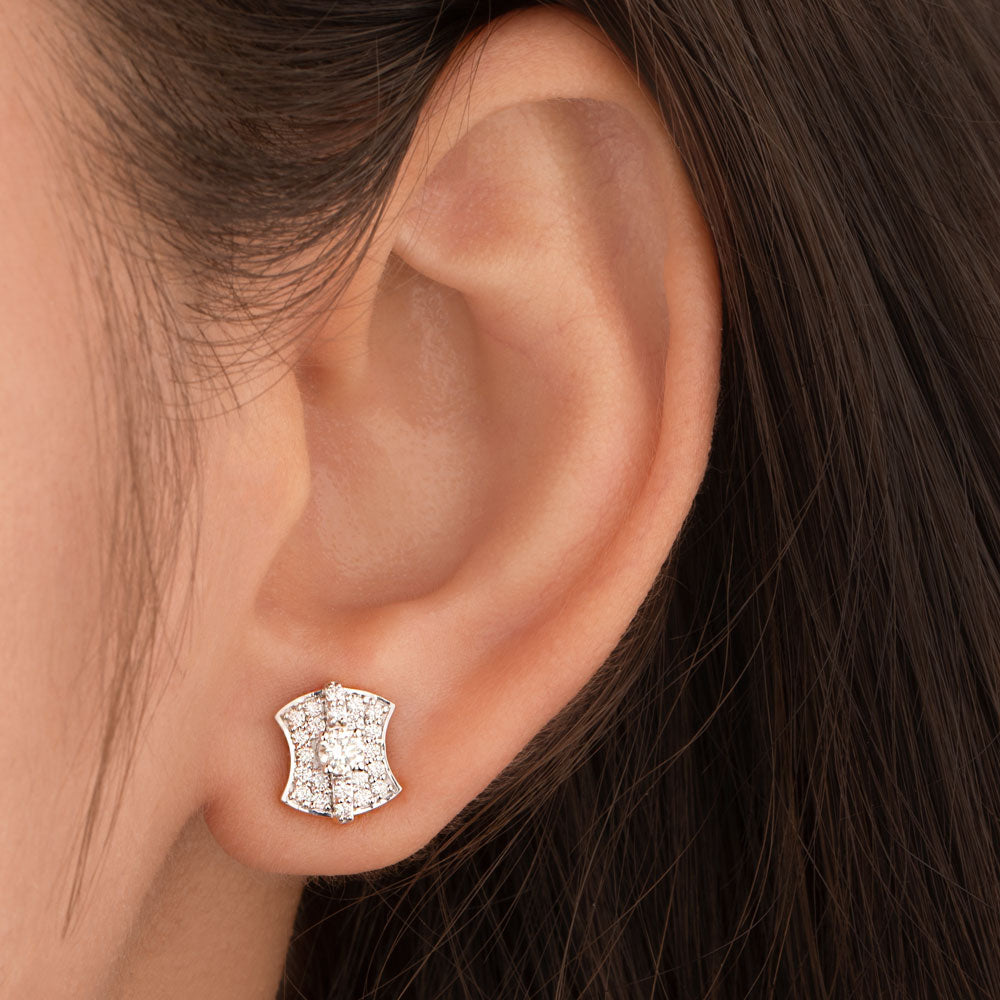 18K Yellow Gold Diamond Earrings - 0.561ct VVS-VS-JK