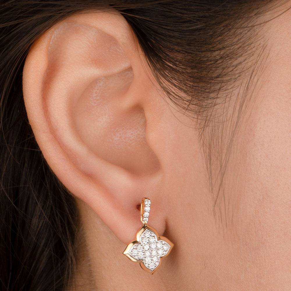 14K Yellow Gold Diamond Earrings - 0.46ct SI-HI