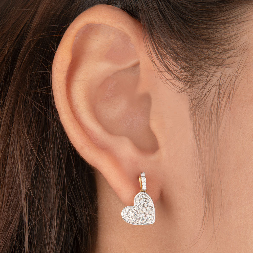 14K Yellow Gold Diamond Earrings - 0.58ct SI-GH