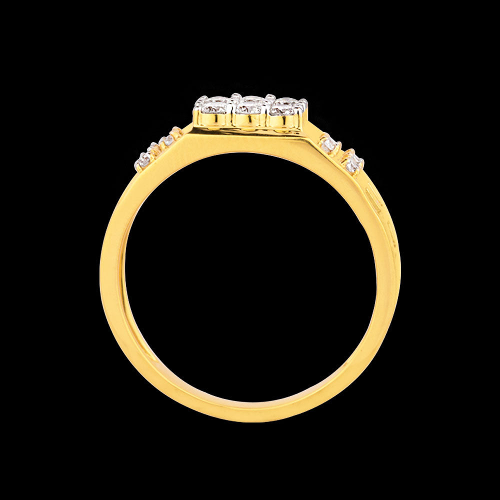 18K Yellow Gold Diamond Ring - 0.42ct VVS-VS-HI
