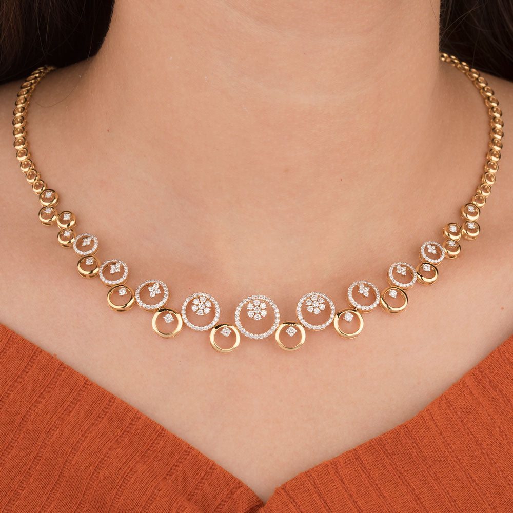 14K Yellow Gold Diamond Necklace - 2.394ct SI-HI