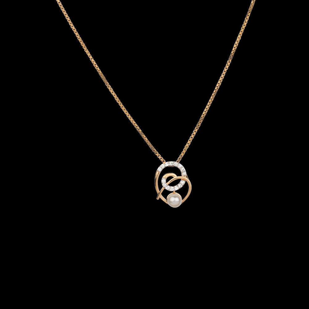 18K Yellow Gold Diamond Pendant - 0.1ct VS-GH with Colour Stones