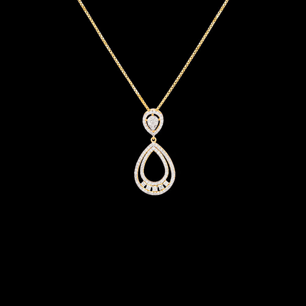 18K Rose Gold Diamond Pendant - 0.597ct VVS-VS-FG