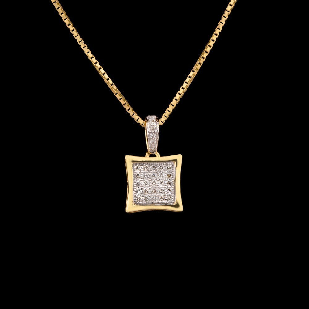 14K Yellow Gold Diamond Pendant - 0.17ct SI-IJ